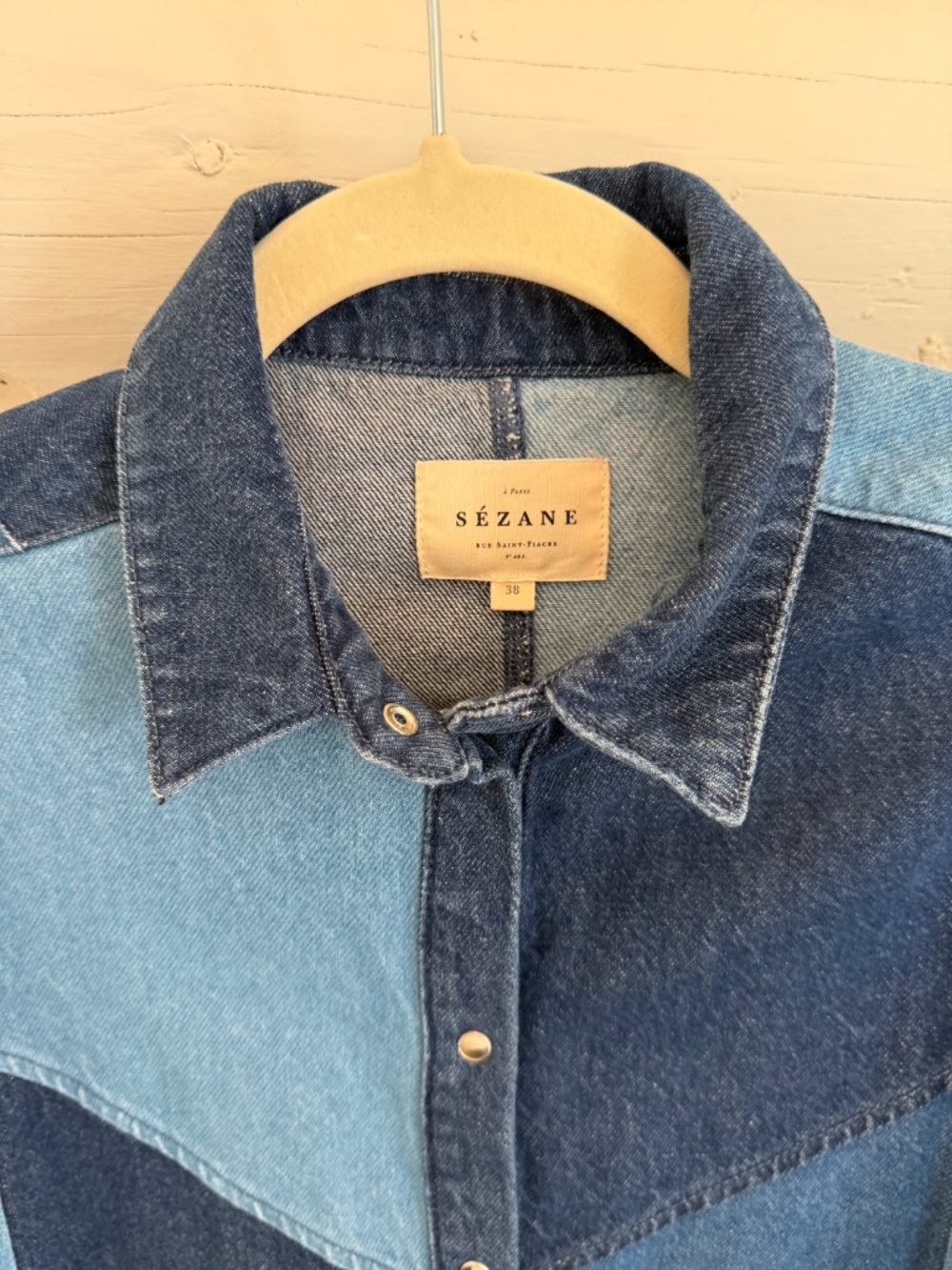 Sezane Patchwork Denim Set - Picture 2 of 6